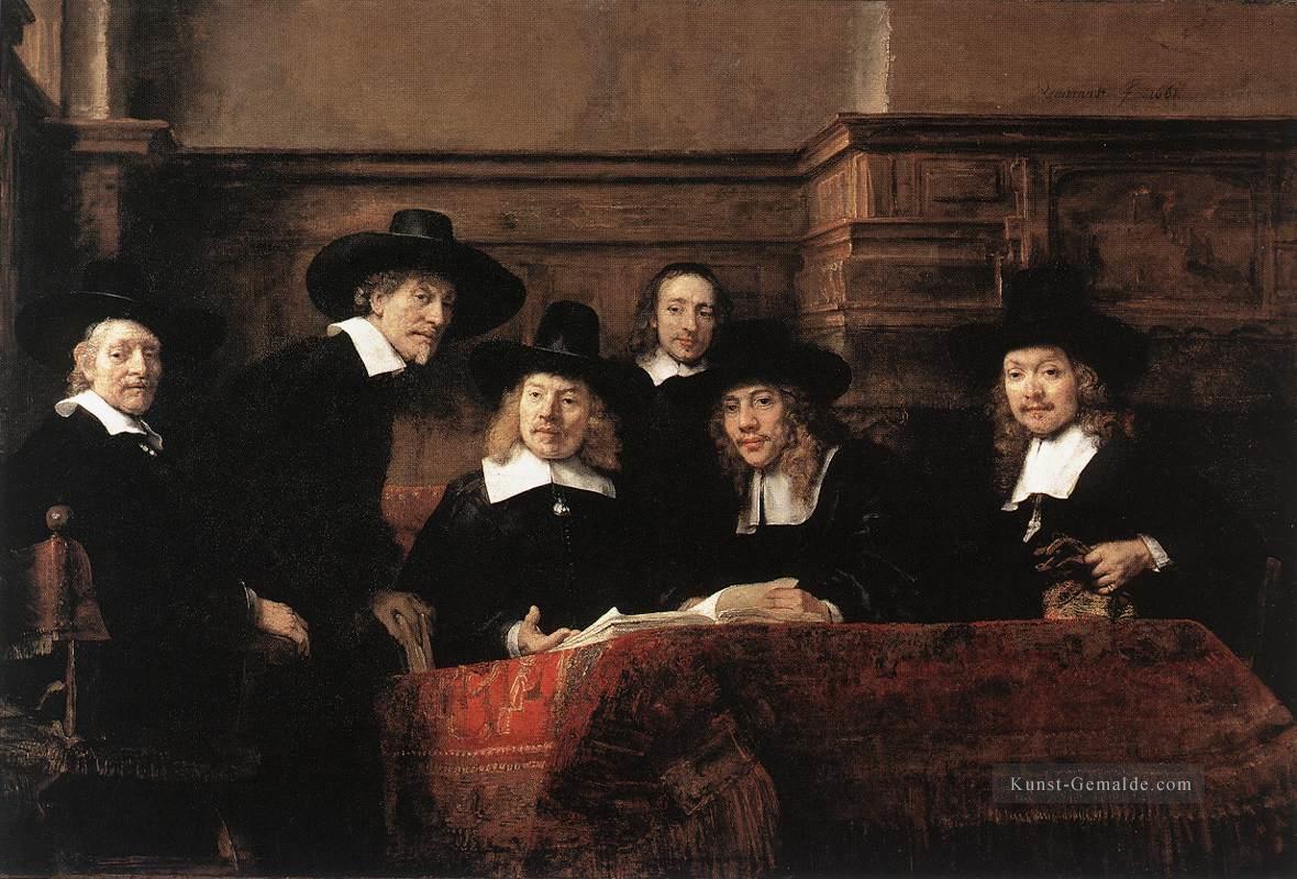 Probenahme Beamten des DrapersGuild Rembrandt Ölgemälde
